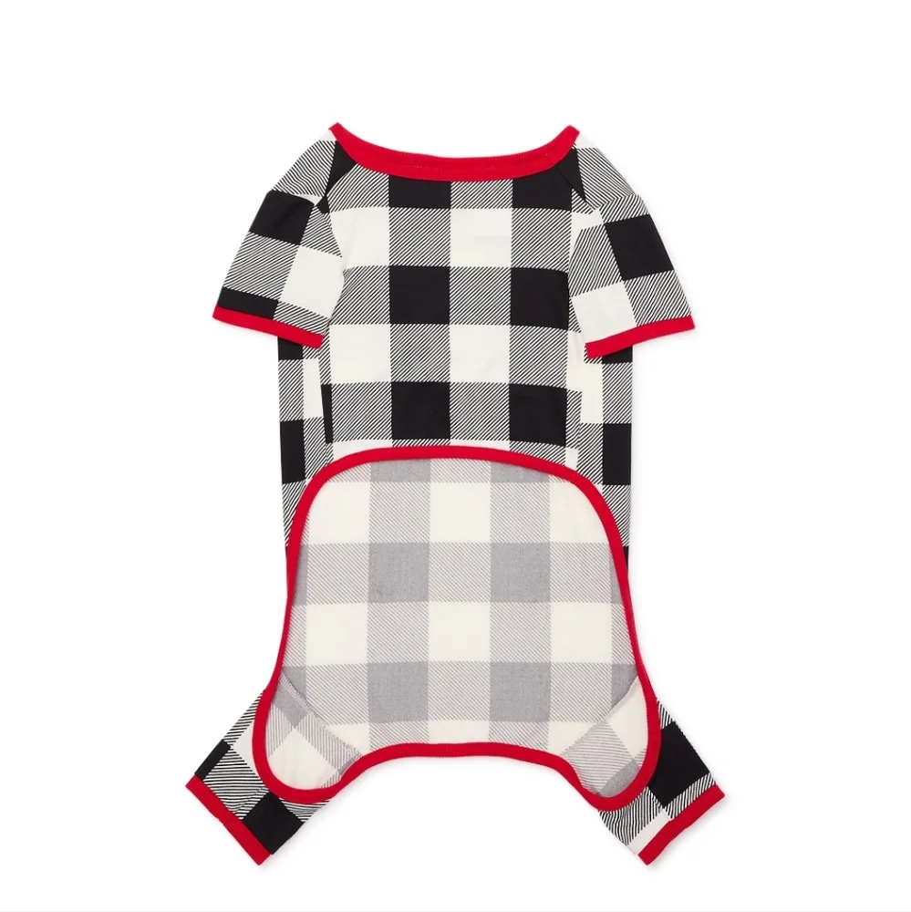 Checker Plaid Dog Outfit Size 2X Pet Matching Family Outfit Animal Holiday